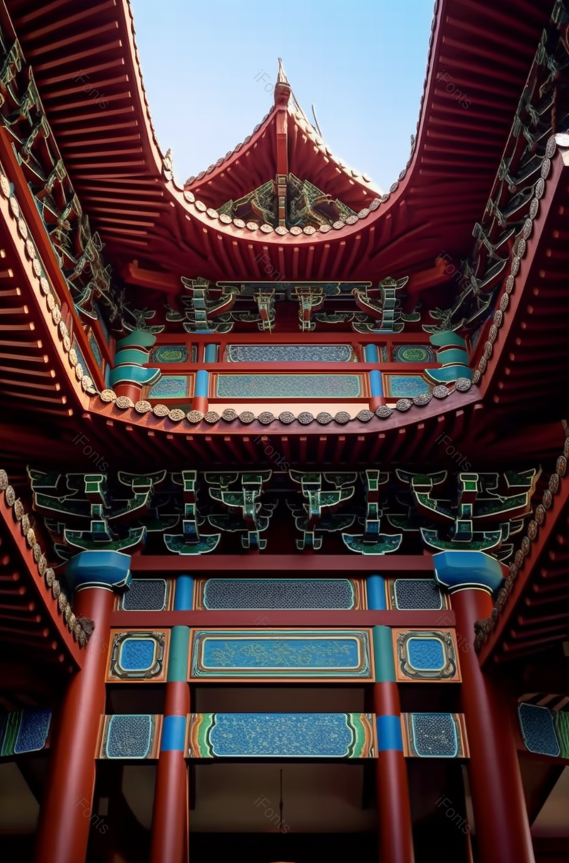 五彩斑斓的福州西禅古寺一角,高清,摄影图,摄影图片,图片大全,摄影图免费下载